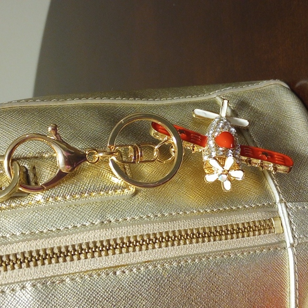 Airplane Bag Charm/Keychain Red - Picture 5 of 12